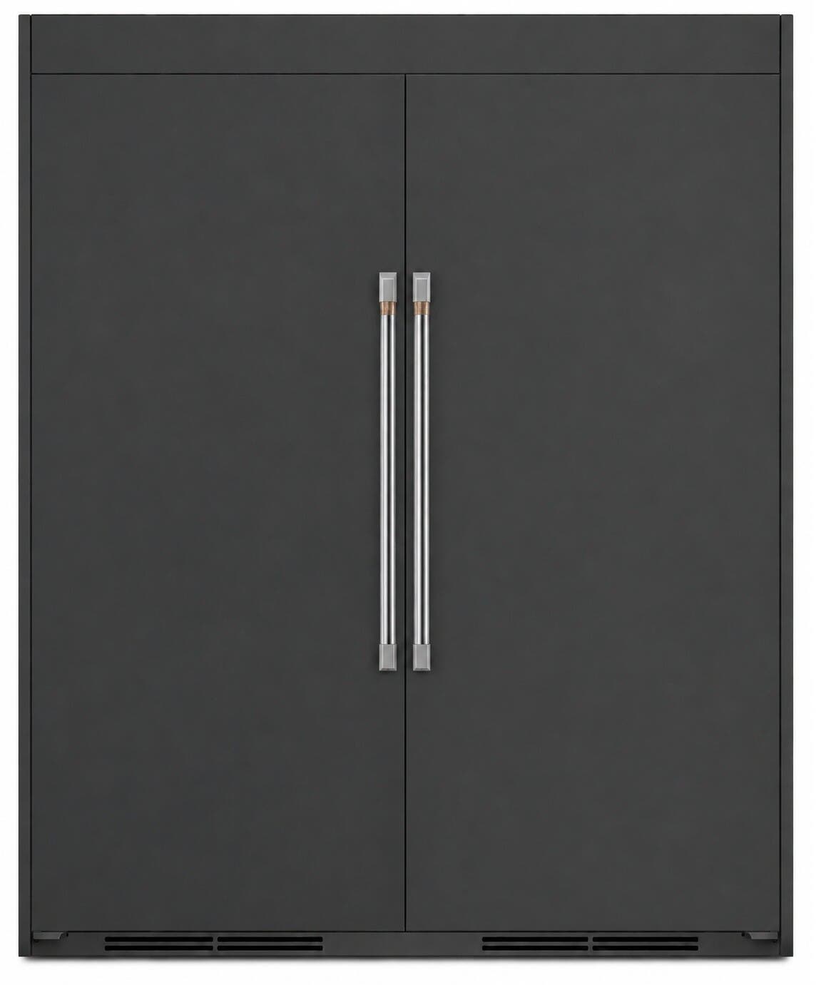 Side by Side Column Set with 33 Inch Refrigerator and 33 Inch Freezer in Matte Black