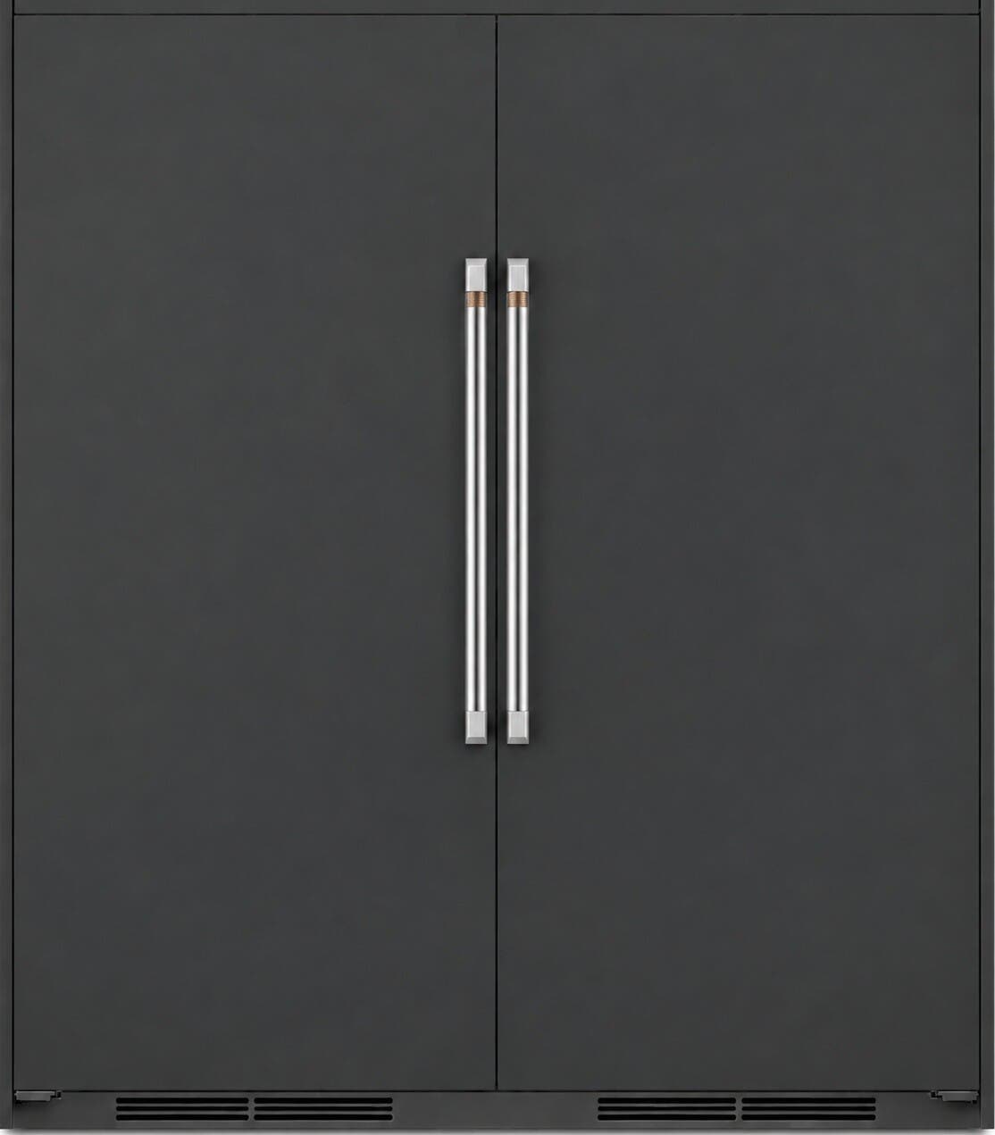 Side by Side Column Set with 33 Inch Refrigerator and 33 Inch Freezer in Matte Black