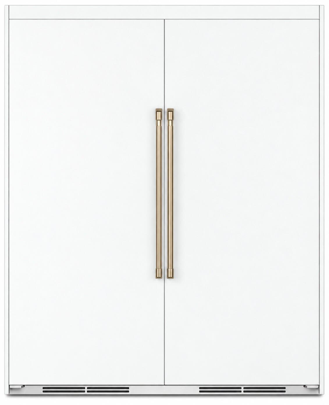 Side by Side Column Set with 33 Inch Refrigerator and 33 Inch Freezer in Matte White