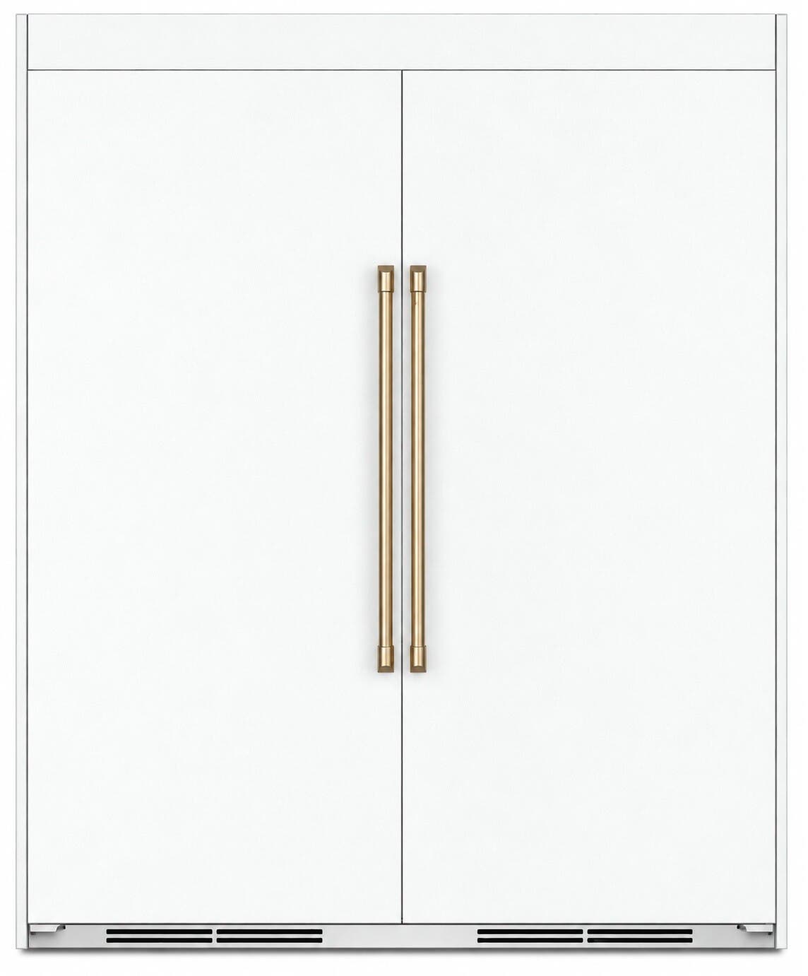 Side by Side Column Set with 33 Inch Refrigerator and 33 Inch Freezer in Matte White