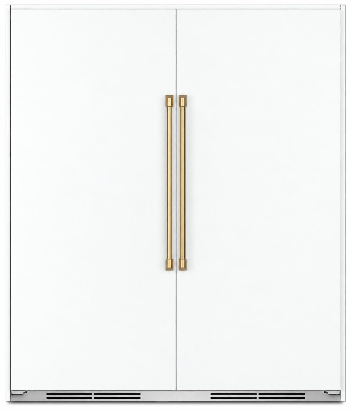 Side by Side Column Set with 33 Inch Refrigerator and 33 Inch Freezer in Matte White