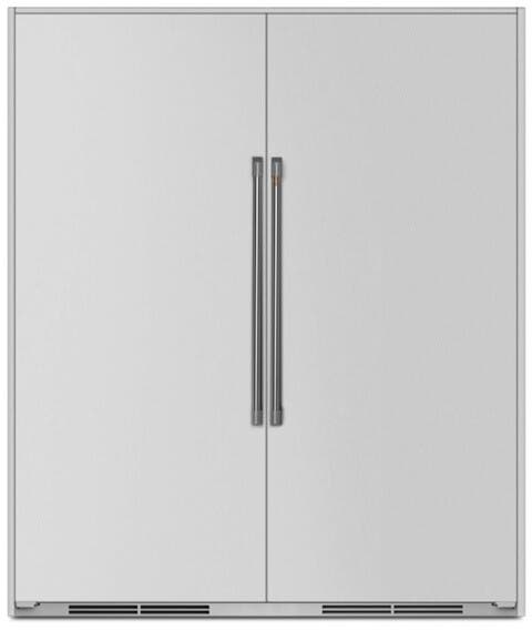 Side by Side Column Set with 33 Inch Refrigerator and 33 Inch Freezer in Stainless Steel