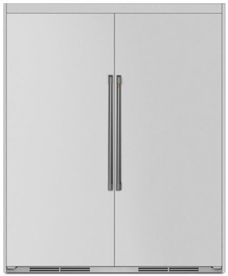 Side by Side Column Set with 33 Inch Refrigerator and 33 Inch Freezer in Stainless Steel