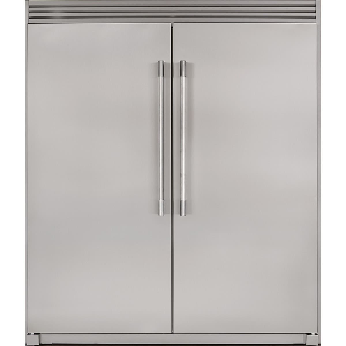 Column Set with 33 Inch Refrigerator and 33 Inch Freezer with 79" Louvered Double Trim Kit