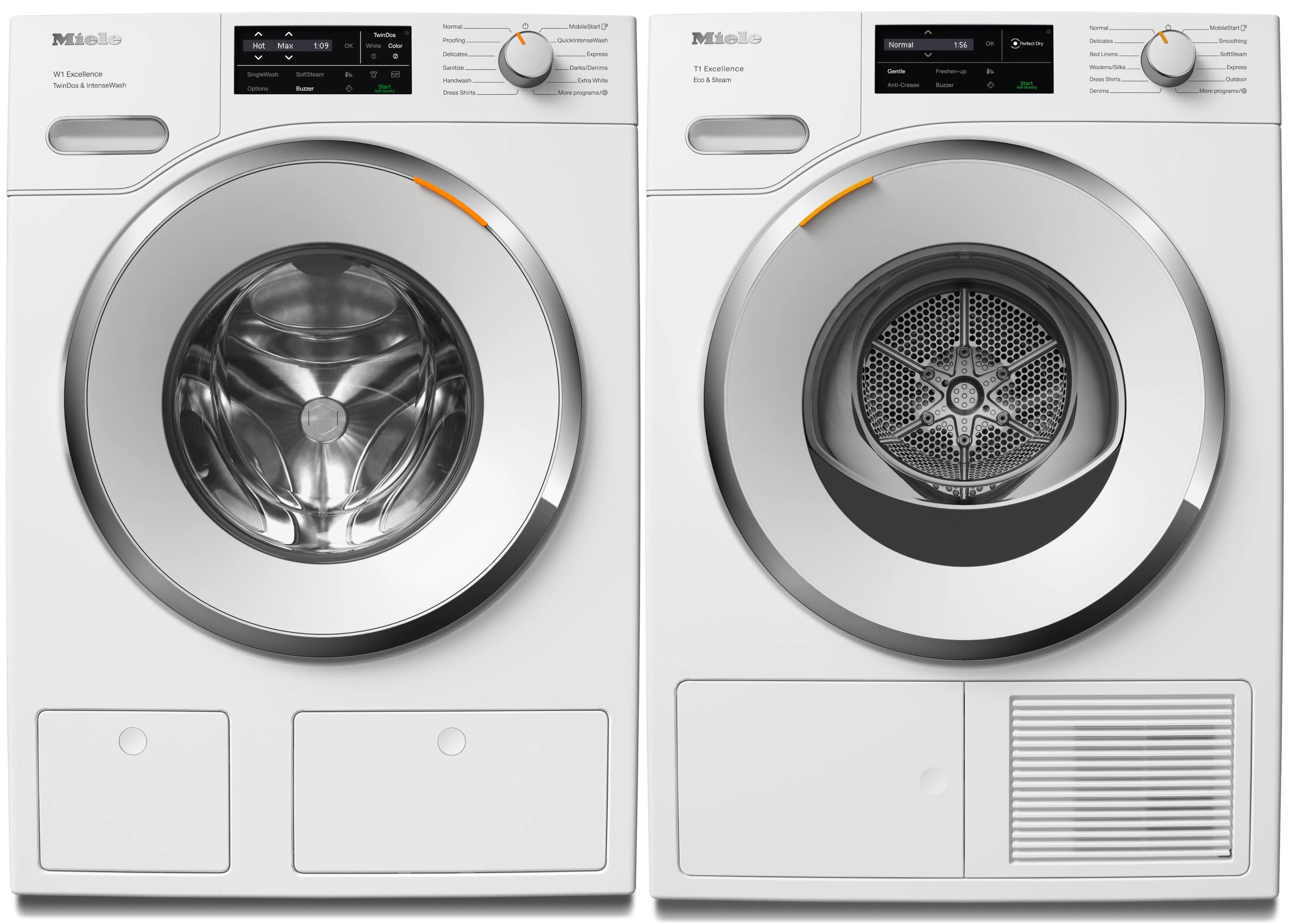 Front Load Washer and Electric Dryer Set