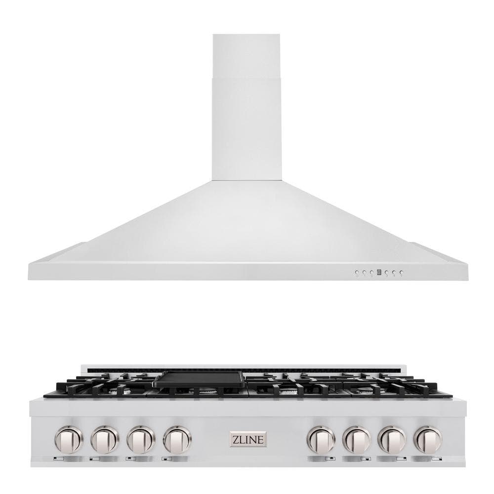 Kitchen Package with 48" Stainless Steel Rangetop and 48" Convertible Range Hood