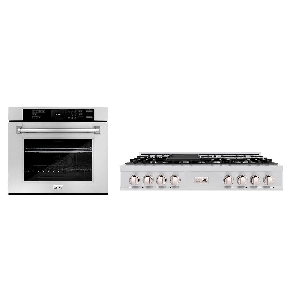 Kitchen Package with 48" Stainless Steel Rangetop and 30" Single Wall Oven