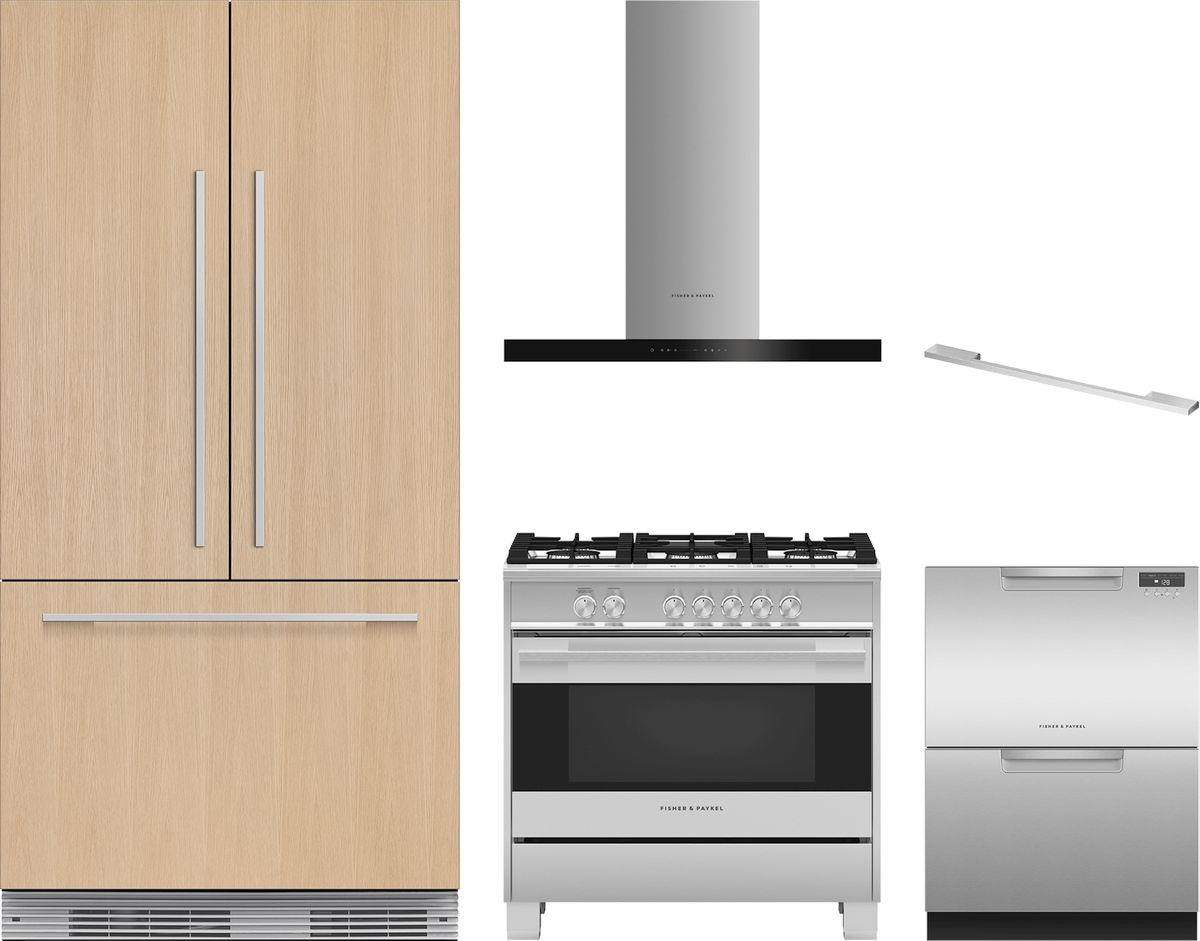 5 Piece Stainless Steel Gas Kitchen Appliance Package