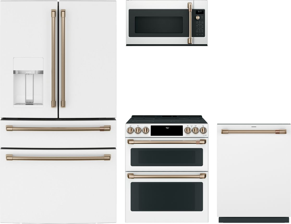 4 Piece Matte White Electric Kitchen Package
