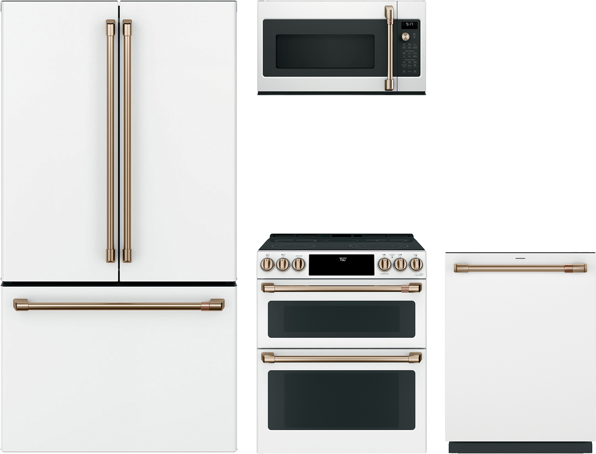 4 Piece Matte White Electric Kitchen Package