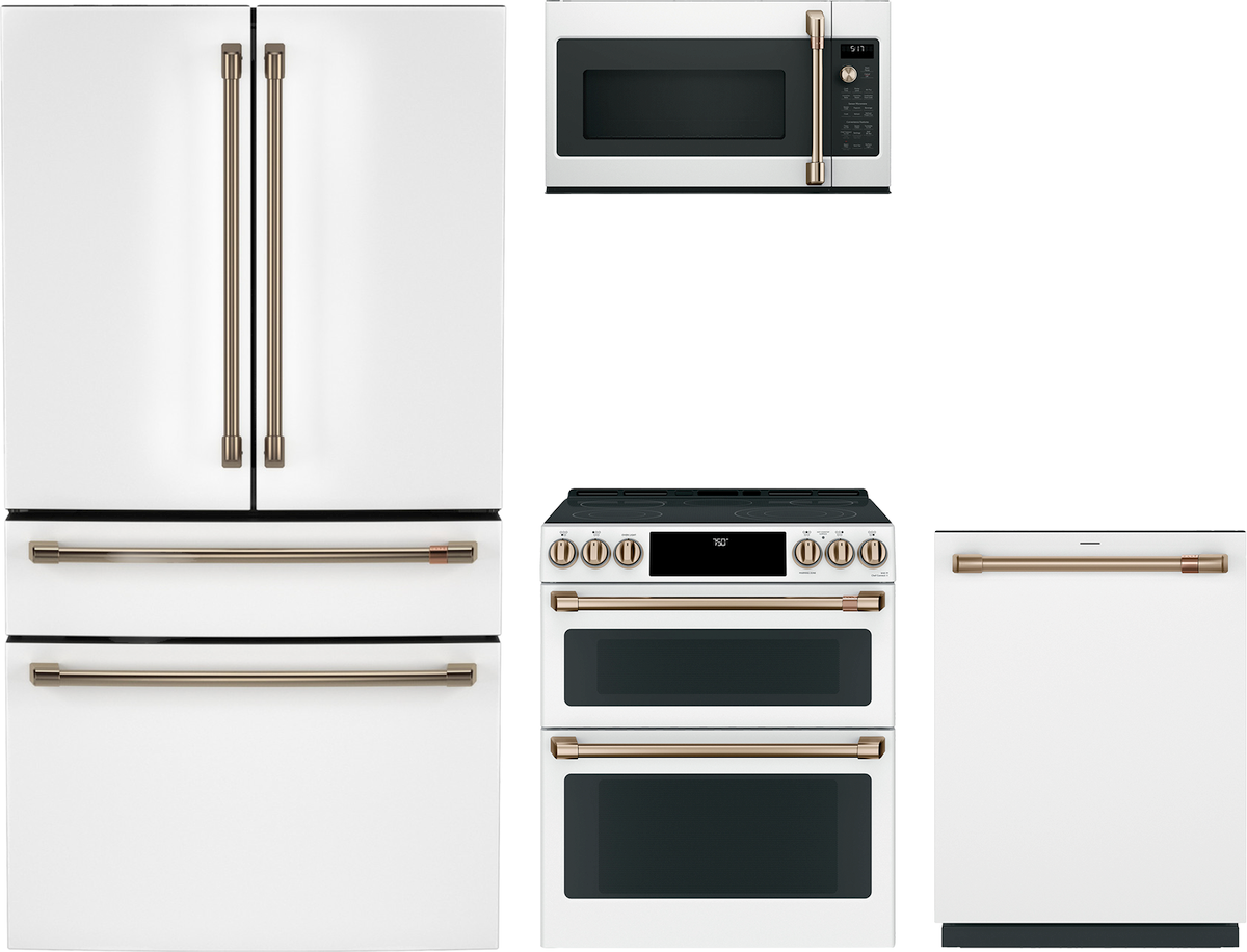 4 Piece Matte White Electric Kitchen Package