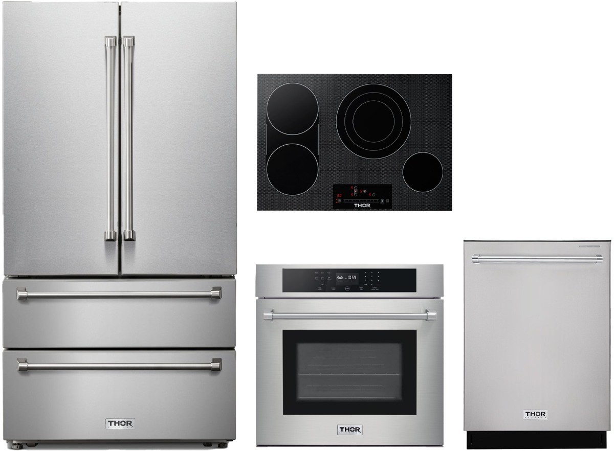 4 Piece Stainless Steel Electric Kitchen Package
