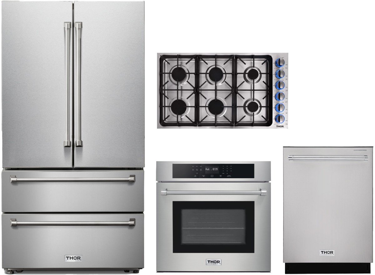 4 Piece Stainless Steel Gas Kitchen Package