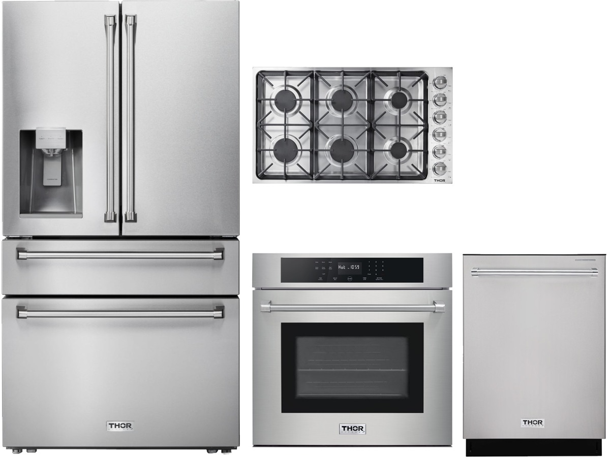4 Piece Stainless Steel Gas Kitchen Package