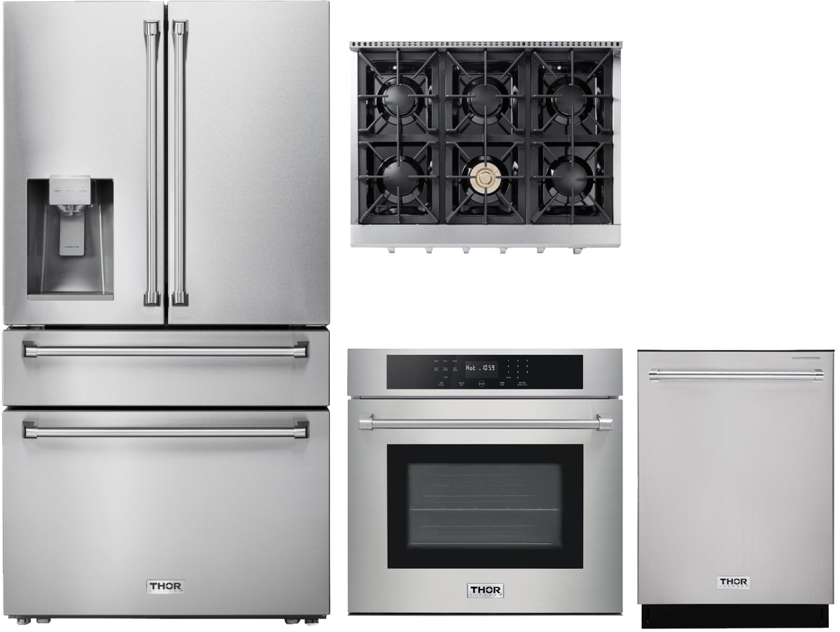 4 Piece Stainless Steel Gas Kitchen Package