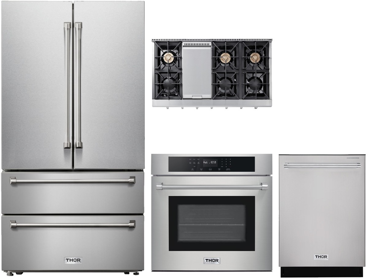 4 Piece Stainless Steel Gas Kitchen Package