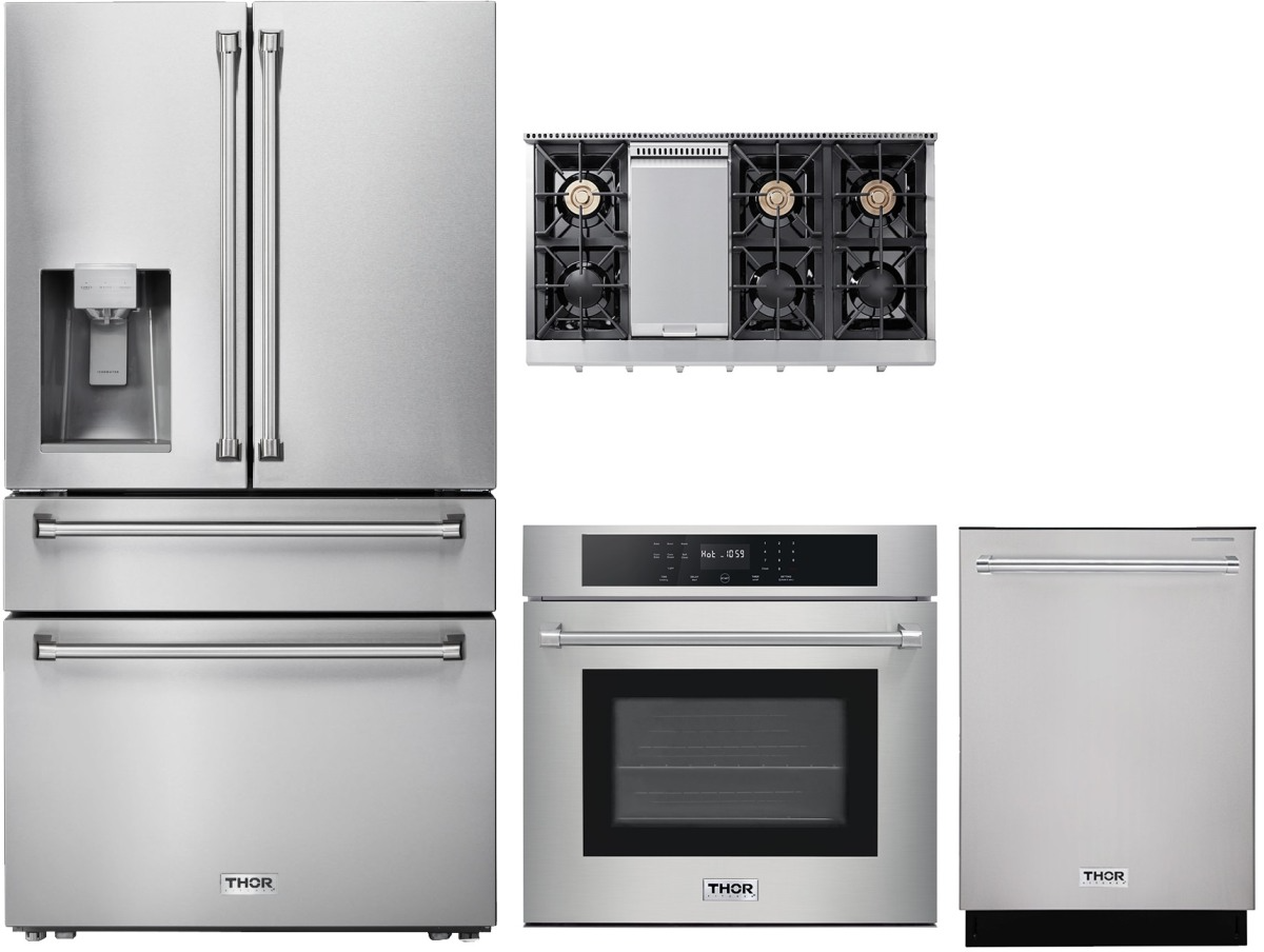 4 Piece Stainless Steel Gas Kitchen Package