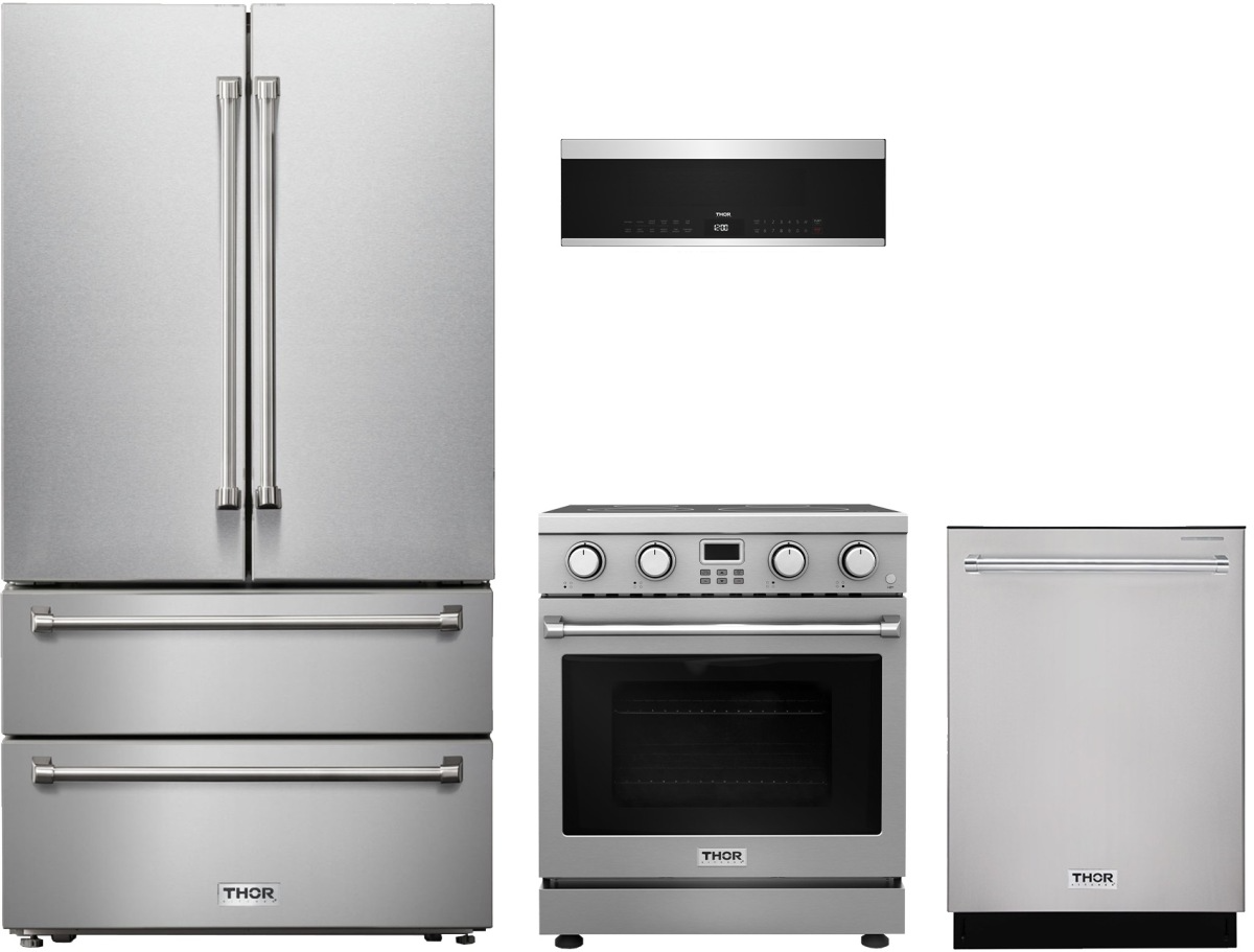 4 Piece Stainless Steel Electric Kitchen Package