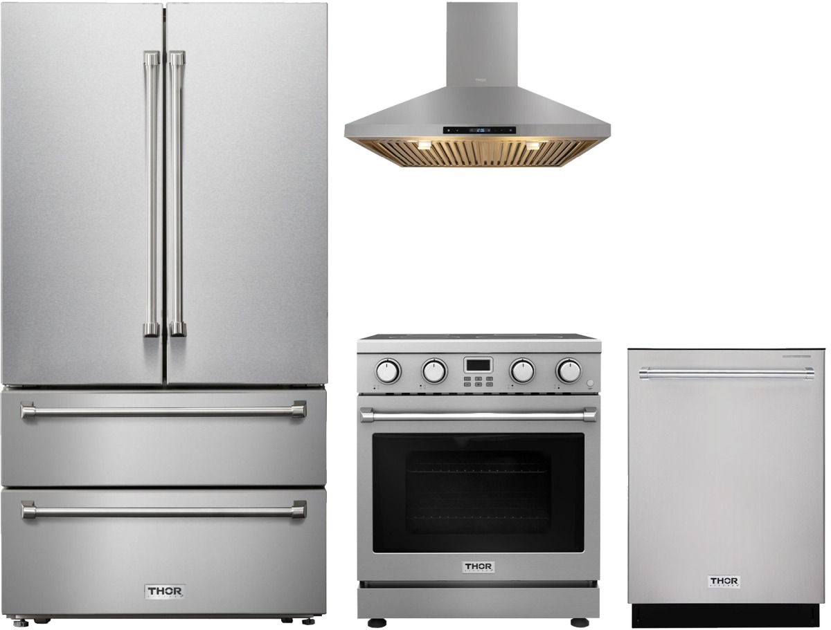 4 Piece Stainless Steel Electric Kitchen Package