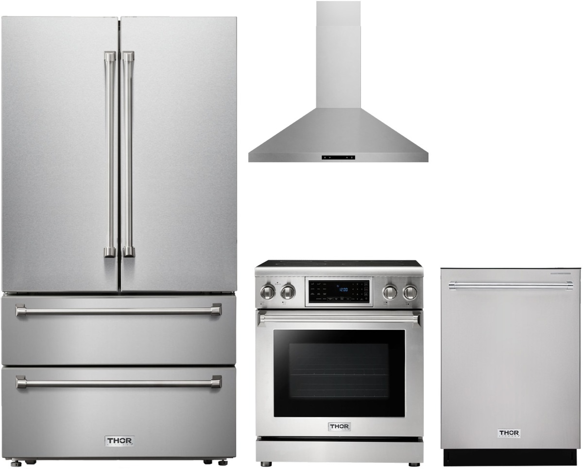 4 Piece Stainless Steel Electric Kitchen Package