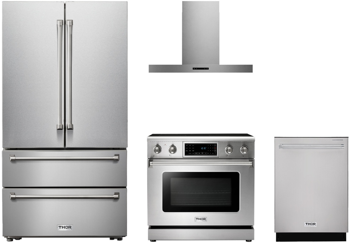 4 Piece Stainless Steel Electric Kitchen Package