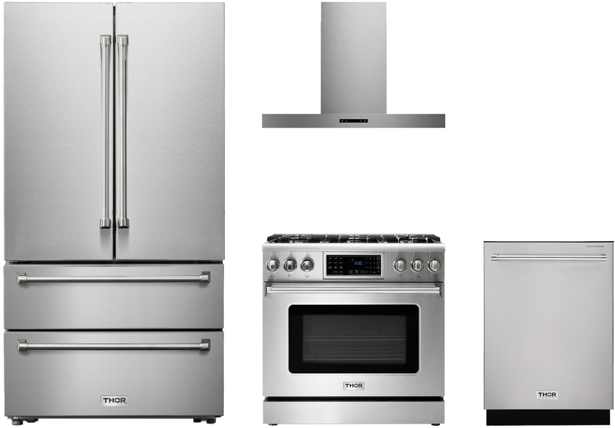 4 Piece Stainless Steel Gas Kitchen Package