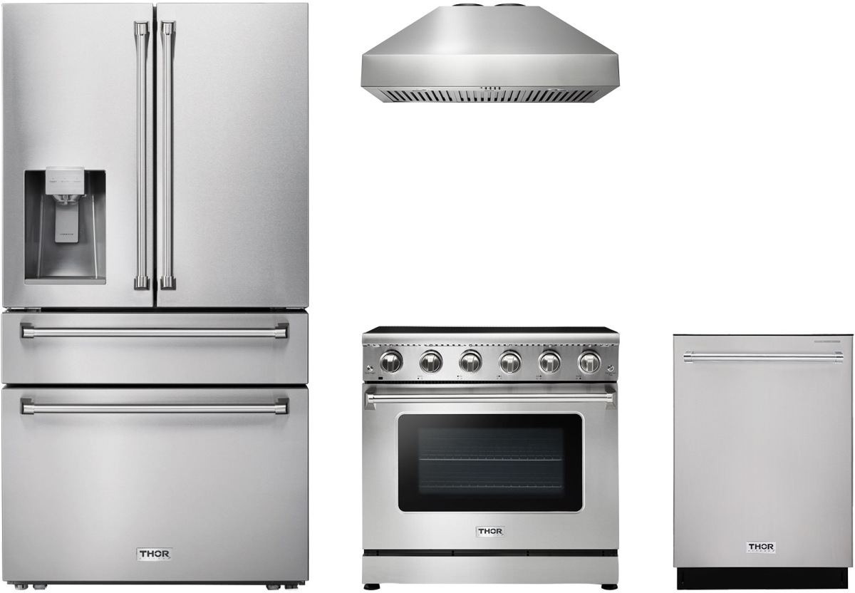 4 Piece Stainless Steel Electric Kitchen Package