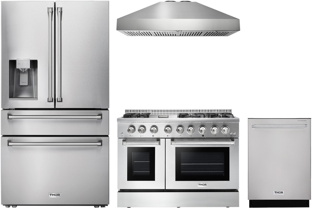 4 Piece Stainless Steel Dual Fuel Kitchen Package