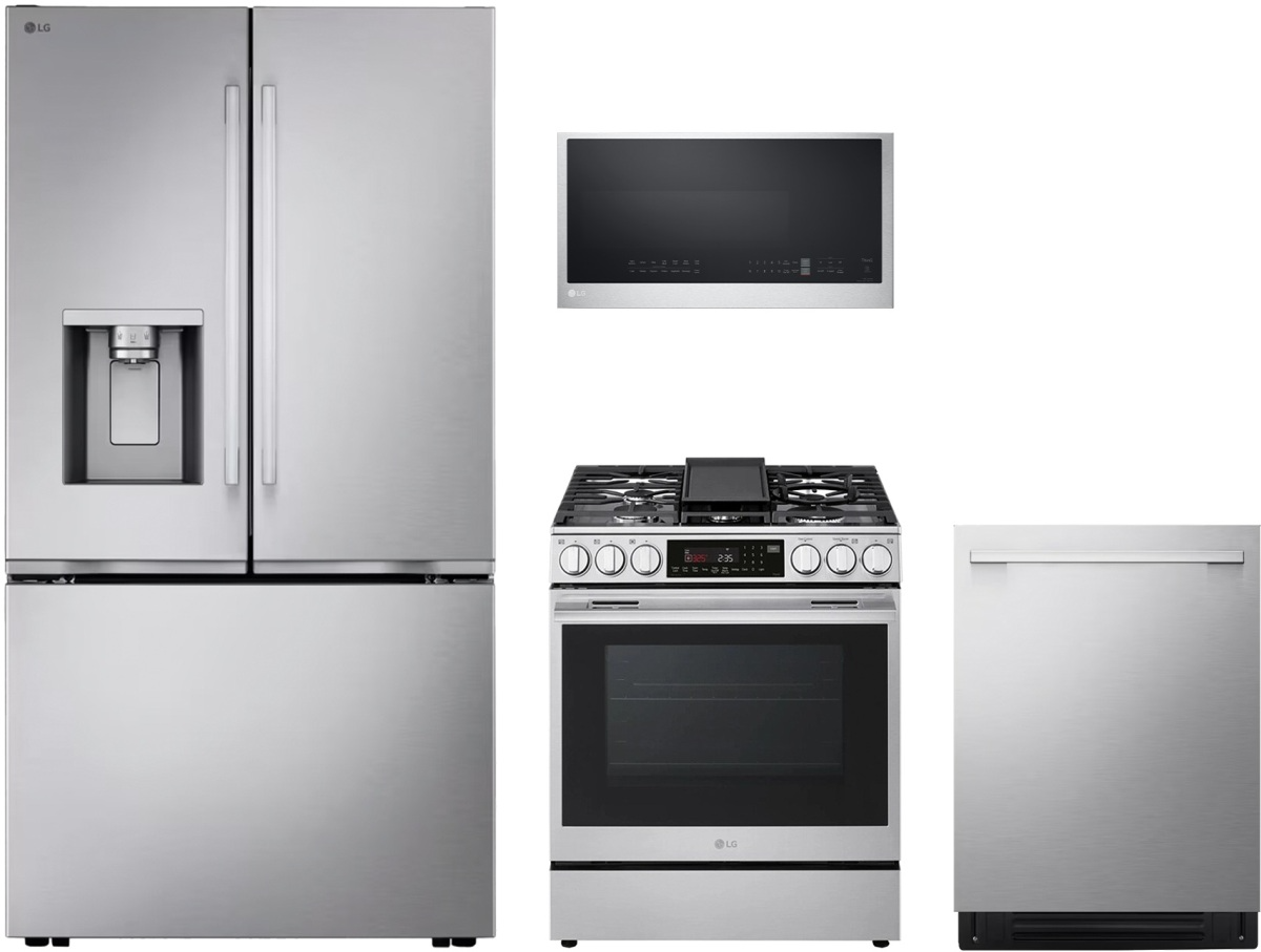 4 Piece PrintProof Stainless Steel Electric Kitchen Package
