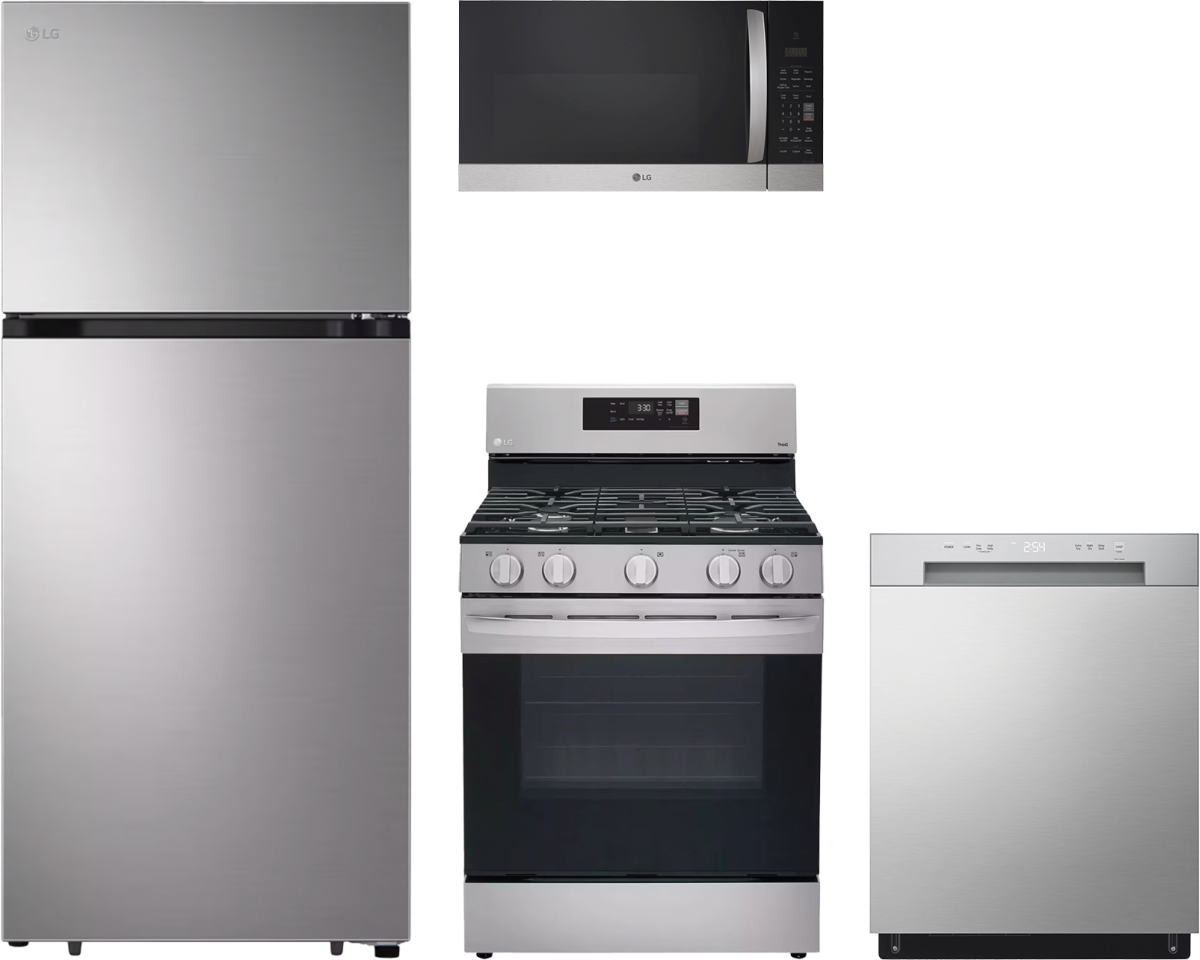 4 Piece Stainless Steel Gas Kitchen Package