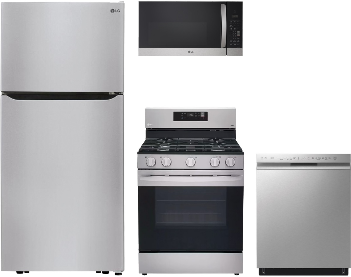 4 Piece Stainless Steel Gas Kitchen Package