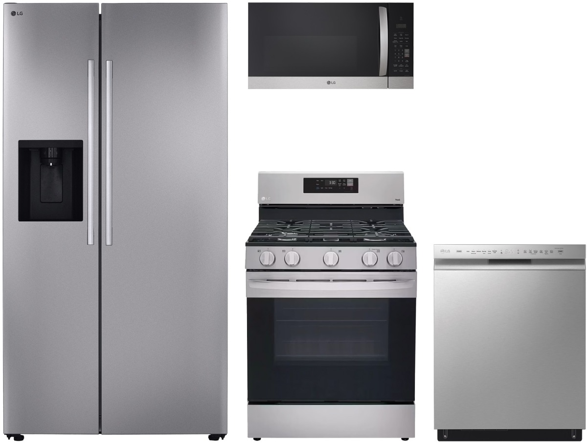 4 Piece Stainless Steel Gas Kitchen Package