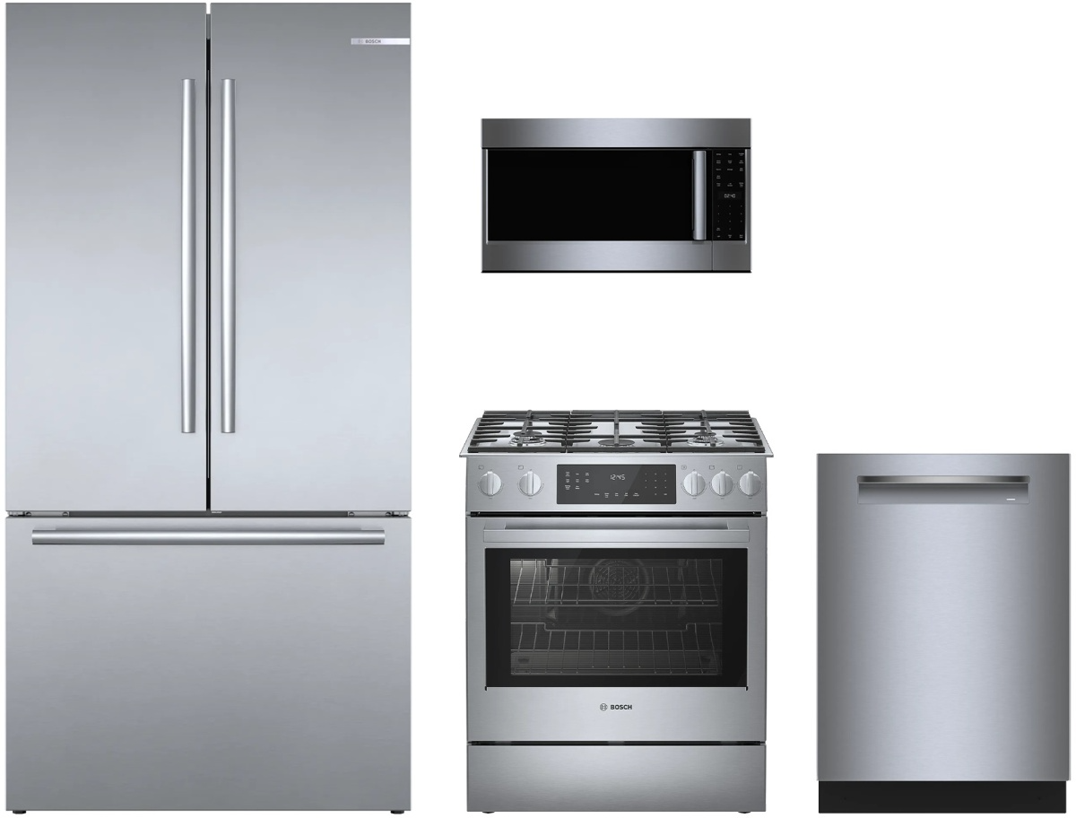800 Series 4-Piece Kitchen Package with Gas Range & Premium 800 Series Pocket Handle Dishwasher