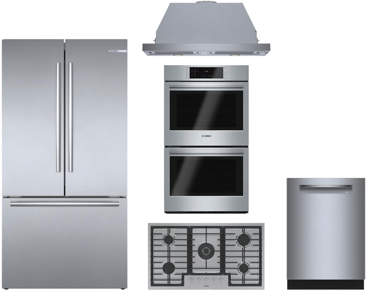 800 Series 5-Piece Kitchen Suite with Single Wall Oven, 36" Gas Cooktop & Custom Insert Hood