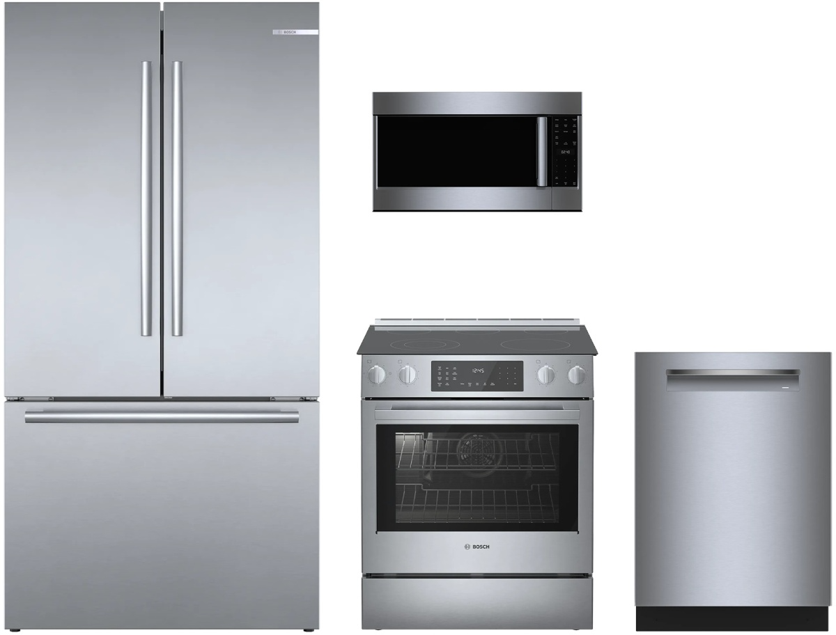 800 Series 4-Piece Kitchen Package with Electric Range & Premium 800 Series Pocket Handle Dishwasher