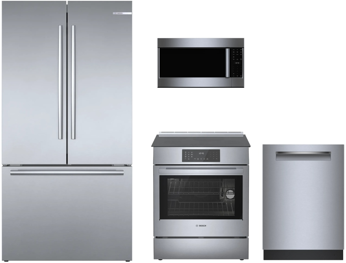 800 Series 4-Piece Kitchen Package with Induction Range & 3-Door Counter-Depth Refrigerator