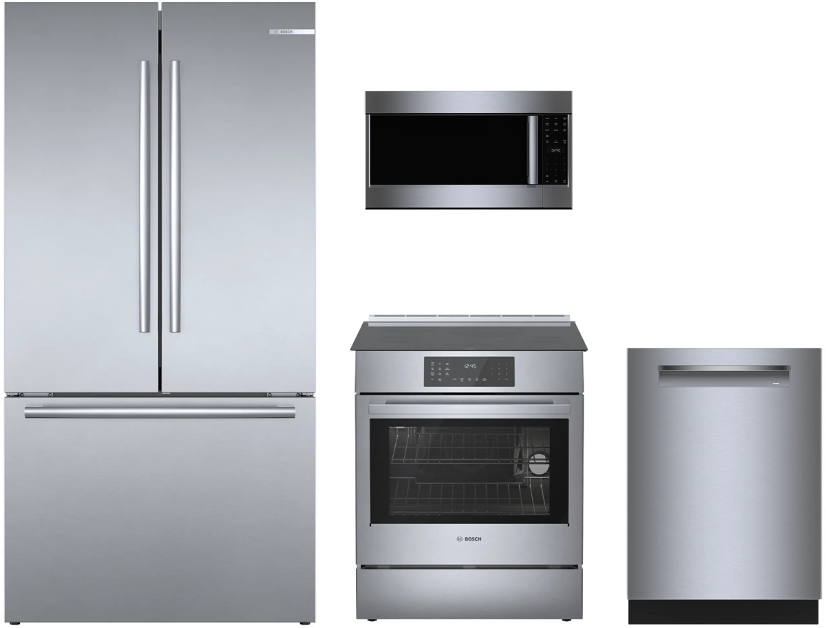 800 Series 4-Piece Kitchen Package with Induction Range & Premium 800 Series Pocket Handle Dishwasher