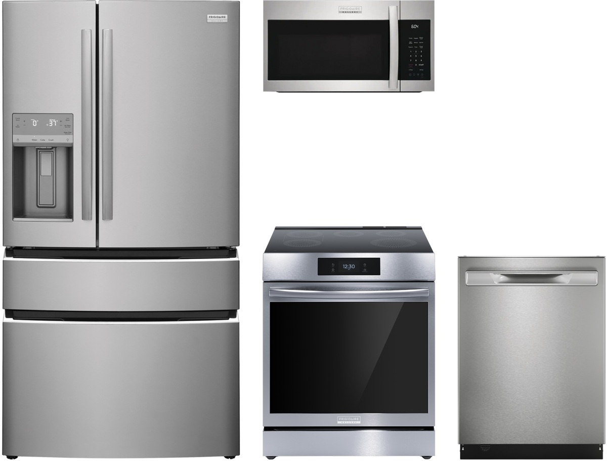 Gallery Series 4-Piece Kitchen Package with Induction Range & 4-Door Counter-Depth French Door Refrigerator