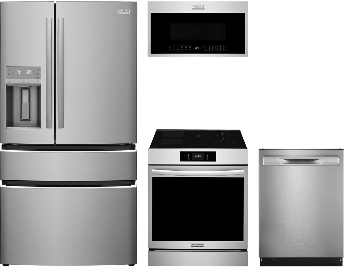 Gallery Series 4-Piece Kitchen Package with Induction Range & 4-Door French Door Refrigerator