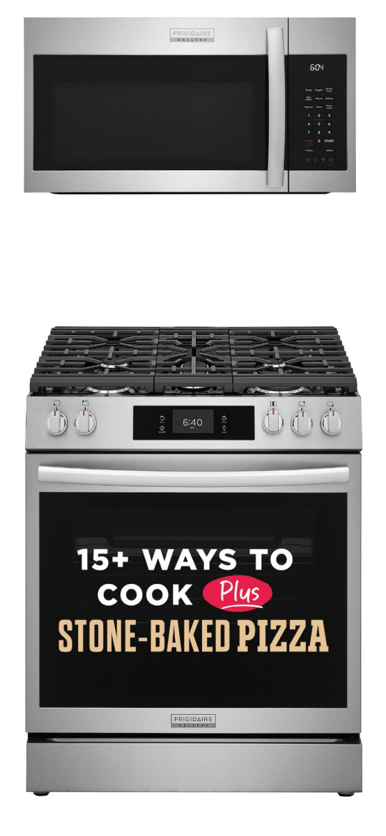 Gallery Series 2-Piece Gas Cooking Pair with Gas Range & Over-the-Range Microwave