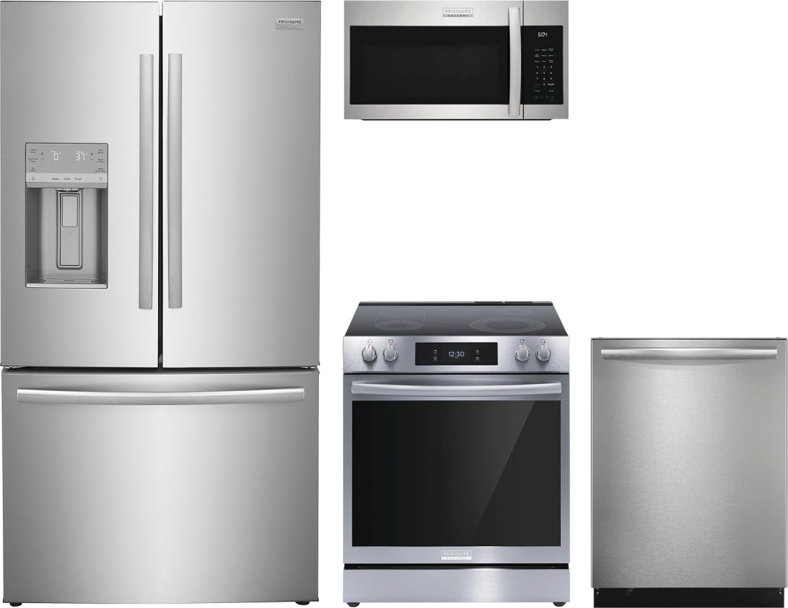 Gallery Series 4-Piece Kitchen Package with Electric Range & 3-Door Counter-Depth French Door Refrigerator