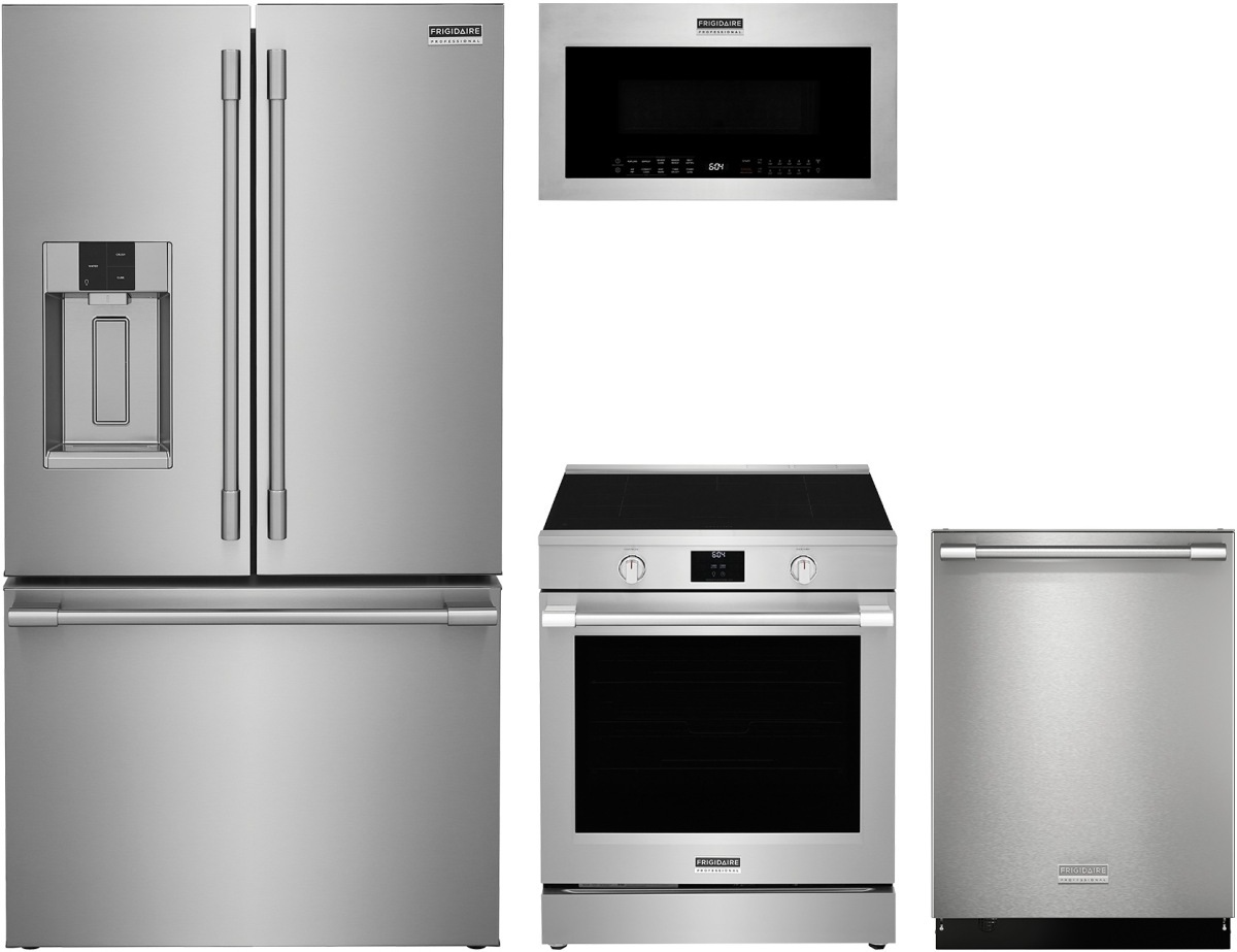 Professional Series 4-Piece Luxury Kitchen Suite with Induction Range & Counter-Depth French Door Refrigerator