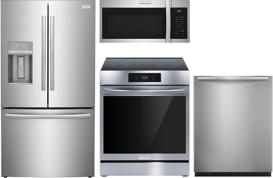 Gallery Series 4-Piece Kitchen Package with Induction Range & 4-Door French Door Refrigerator