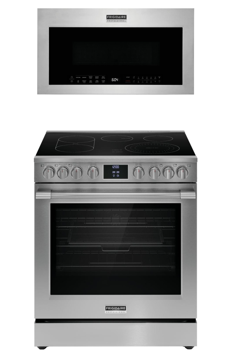 Professional Series 2-Piece Cooking Pair with Electric Range & Over-the-Range Microwave