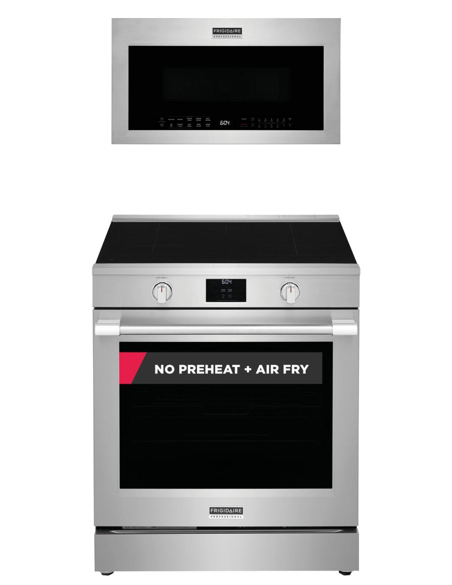 Professional Series 2-Piece Cooking Pair with Induction Range & Over-the-Range Microwave