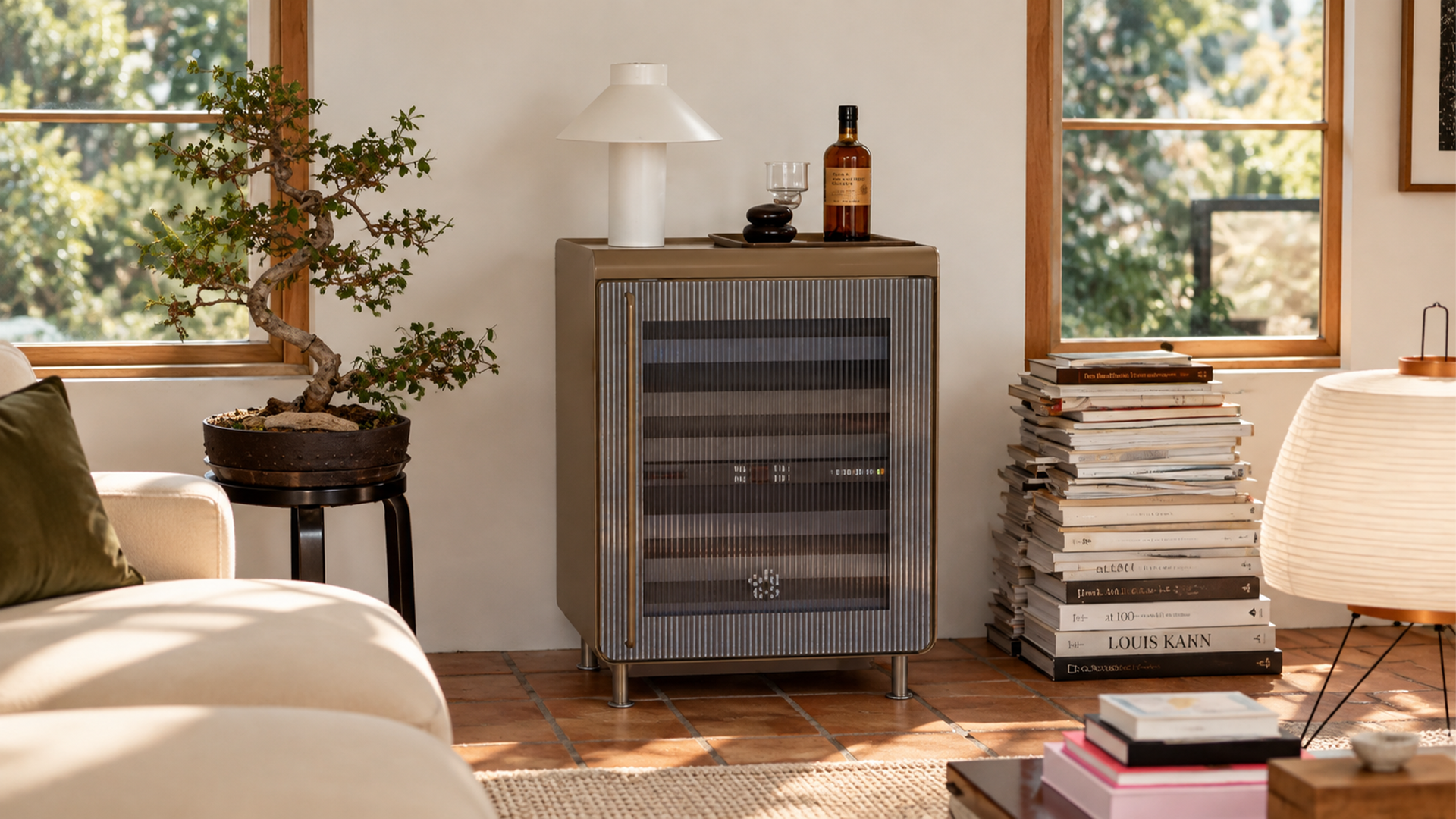Meet Rocco, now at Plessers Appliances. Discover design-forward beverage refrigerators combining smart technology, flexible storage and furniture-inspired style.