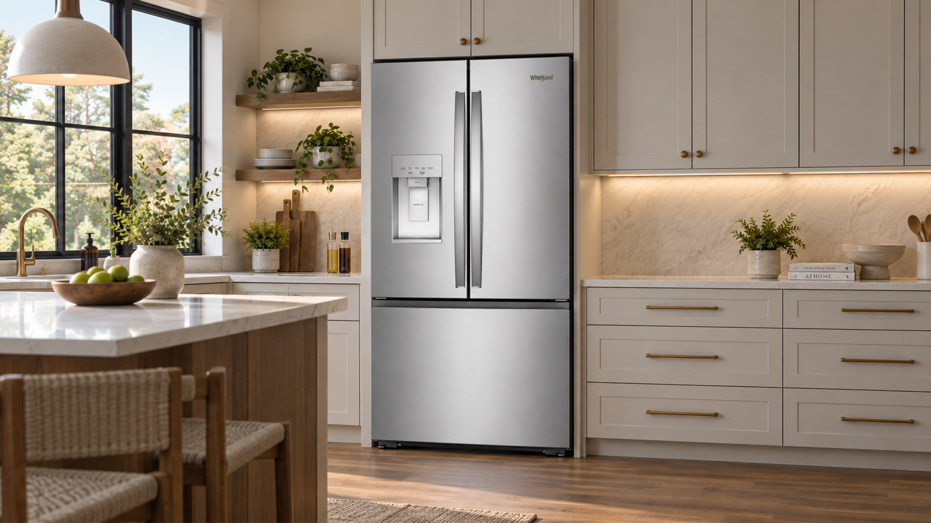 New Whirlpool 36-Inch True Counter Depth Refrigerators Bring Nugget Ice to the Kitchen