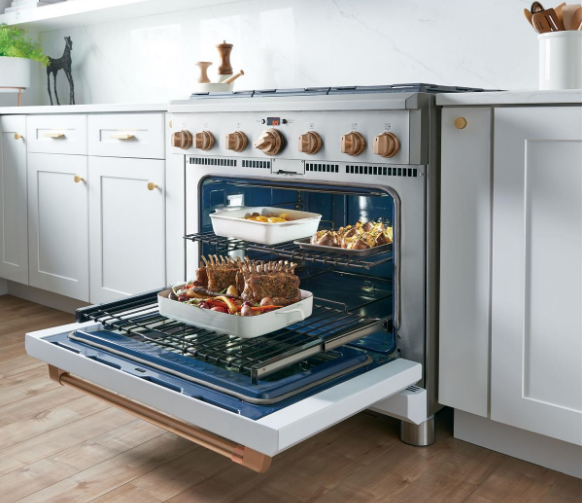 Cafe C2Y486P2MS1 Tough Racks Simplify Loading And Unloading