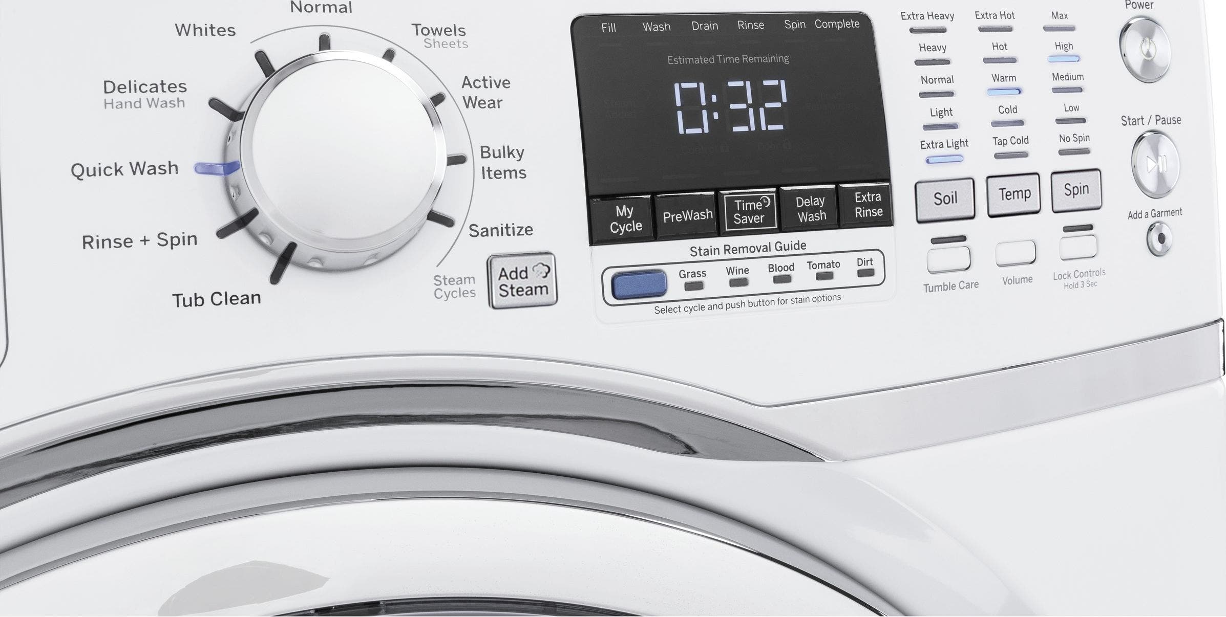 GE GFW148SSMWW Quick Wash