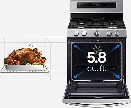 Samsung NX58M6650WS 5.8 Cu. Ft. Capacity